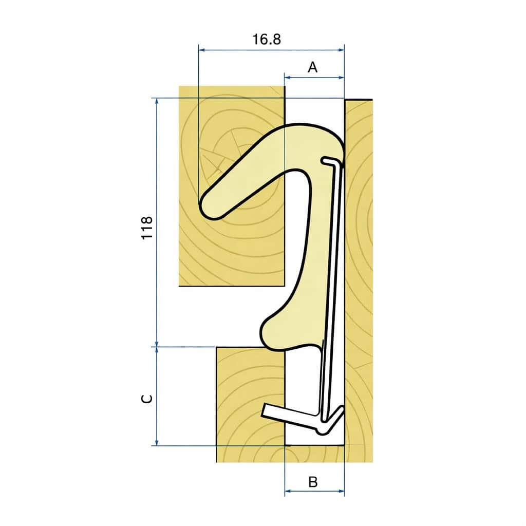 Q-Lon 3109 tochtstrip kader 200 meter wit