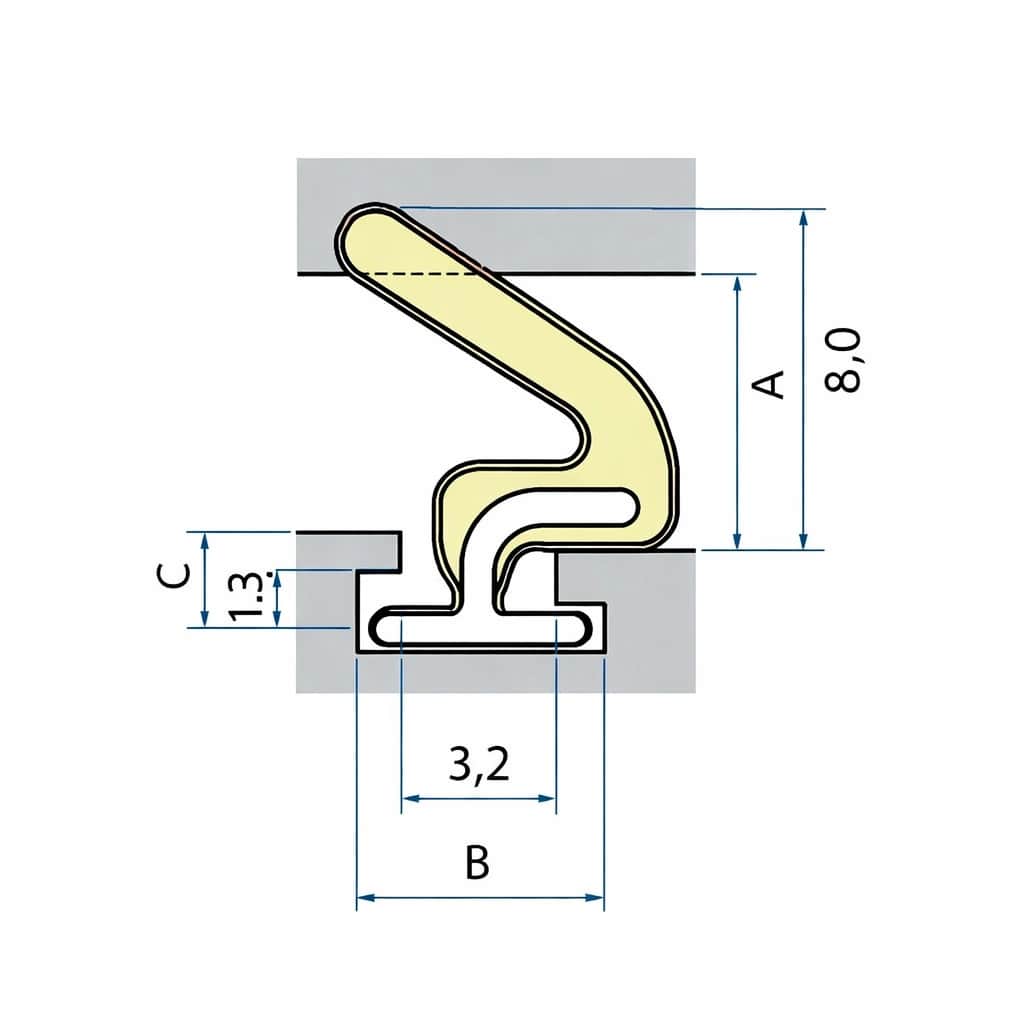 Q-Lon 48800 tochtstrip kader 25 meter zwart
