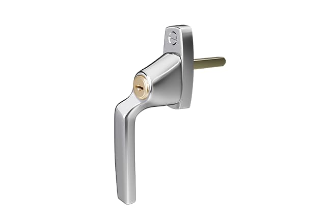 AH804 raamkruk Polished Silver linkshandig