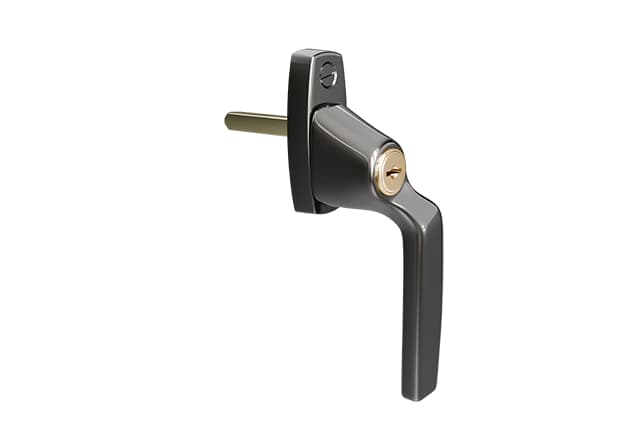 AH804 raamkruk Polished Black Nickel rechtshandig