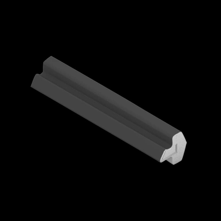 Q-Lon QL55 tochtstrip kader 25 meter zwart brandvertragend