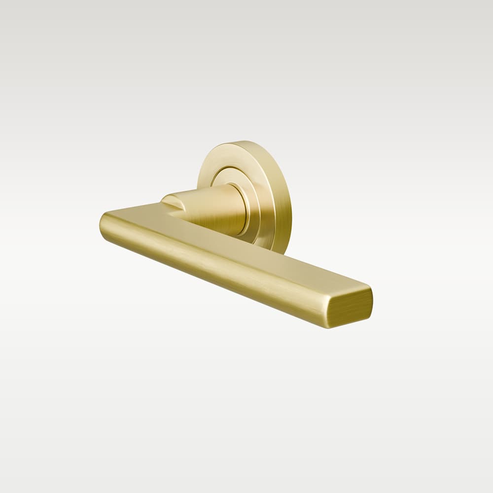 ZOO Messing PVD deurklink Varese op rond rozet