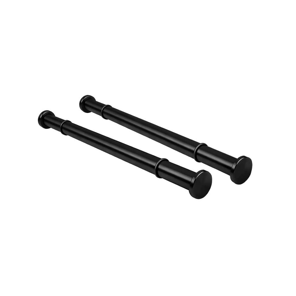 Glasplaatdrager set zwart 150mm