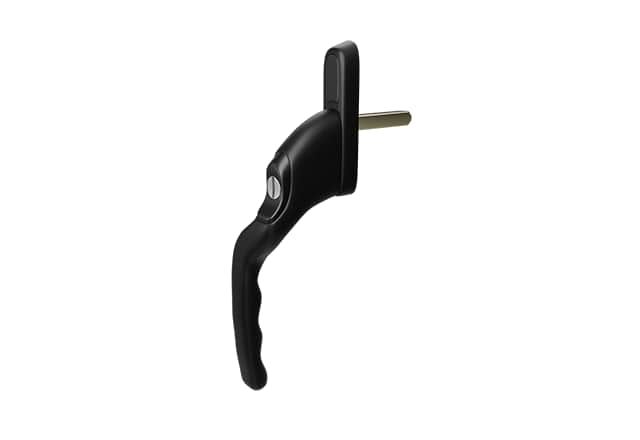 Winlock raamkruk afsluitbaar links zwart 8x40