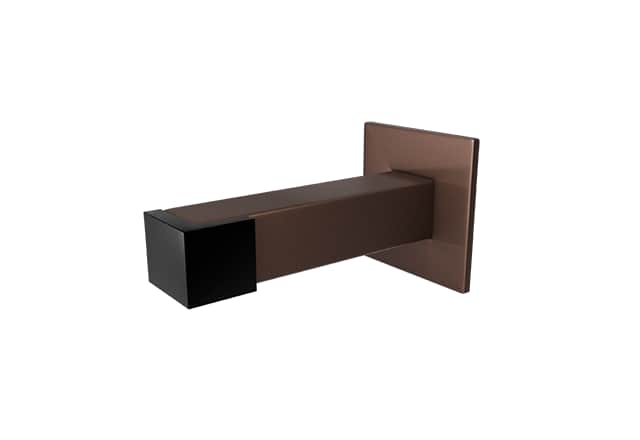 GPF Deurstopper Wand Vierkant 85mm Op Rozet Bronze Blend