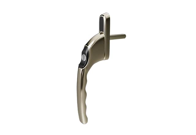 Winlock raamkruk afsluitbaar recht messing 8x30
