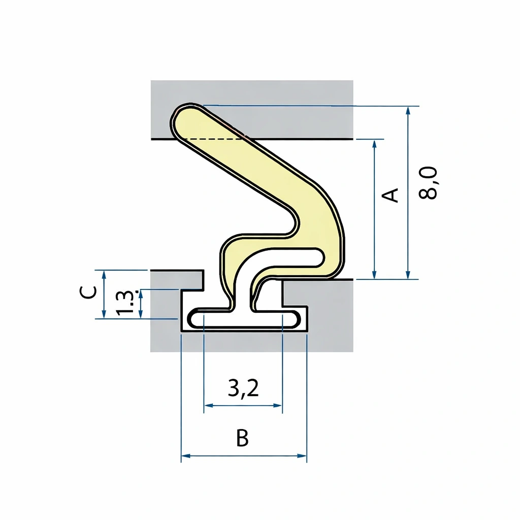 Q-Lon 48800 tochtstrip kader 7 meter zwart