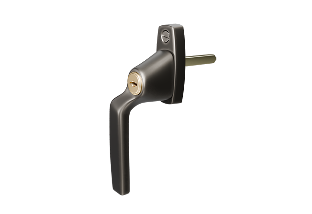 AH804 raamkruk Matt Black Chrome linkshandig