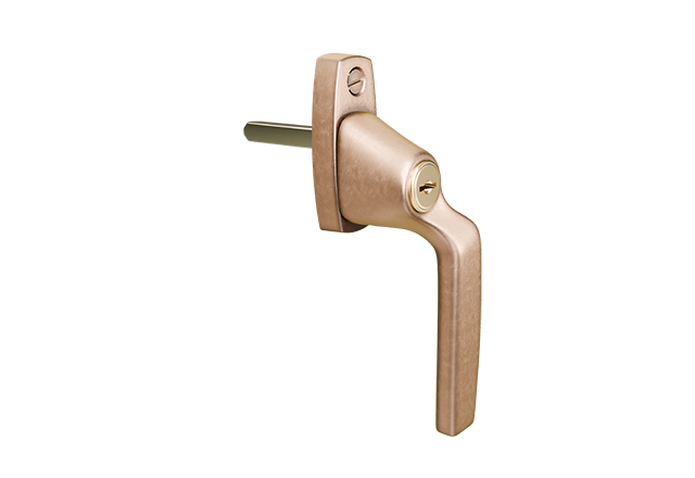 AH804 raamkruk Satin Copper Unlacquered rechtshandig