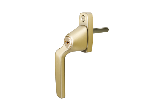 AH804 raamkruk Satin Brass Unlacquered linkshandig