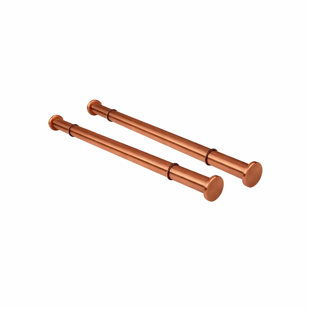 Glasplaatdrager set koper/bronze 300mm