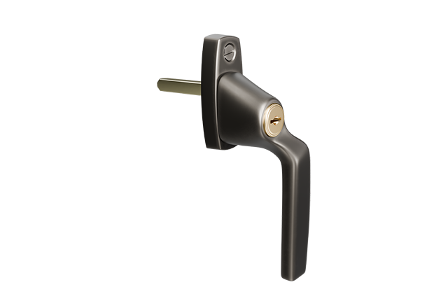 AH804 raamkruk Matt Black Chrome rechtshandig