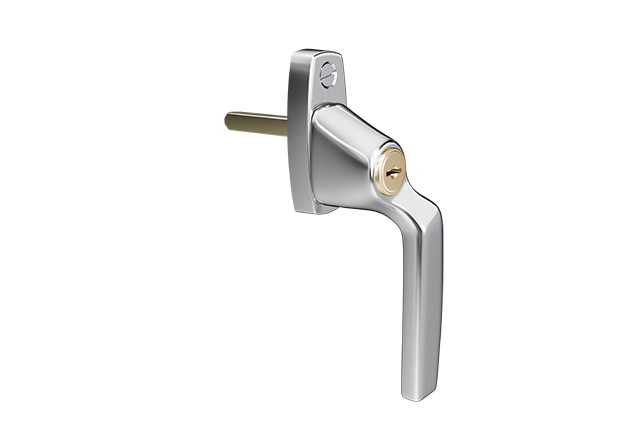 AH804 raamkruk Polished Silver rechtshandig