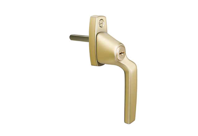 AH804 raamkruk Satin Brass Unlacquered rechtshandig