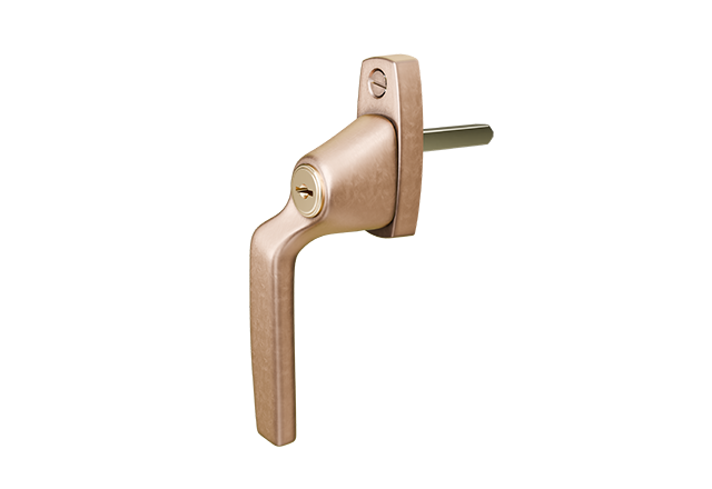 AH804 raamkruk Satin Copper Unlacquered linkshandig