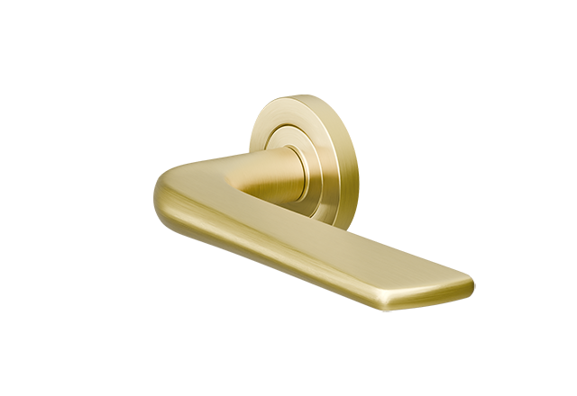 ZOO Messing PVD deurklink Como op rond rozet