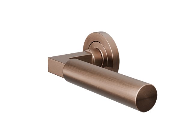 ZOO Brons PVD deurklink Garda op rond rozet