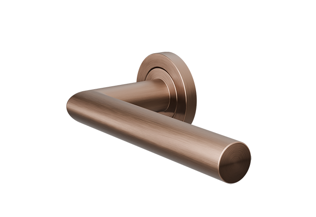 ZOO Brons PVD deurklink Lugano op rond rozet