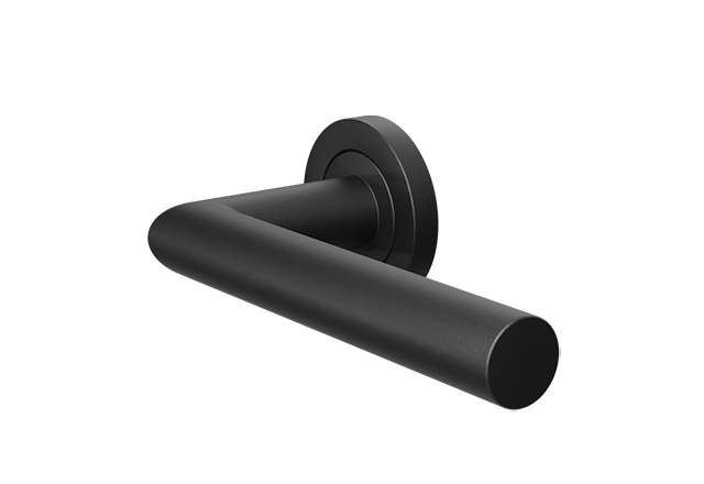 ZOO Matzwarte deurklink Lugano op rond rozet