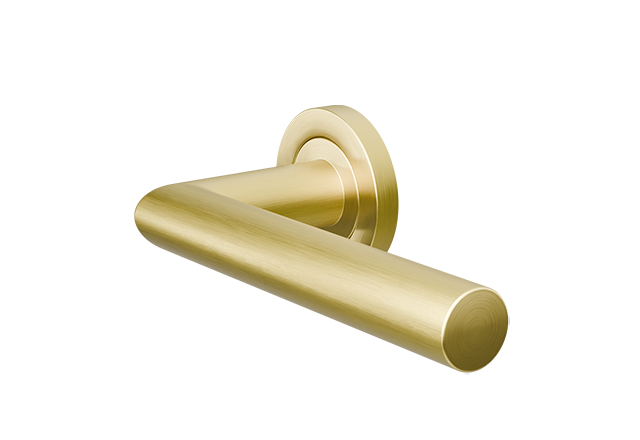 ZOO Messing PVD deurklink Lugano op rond rozet