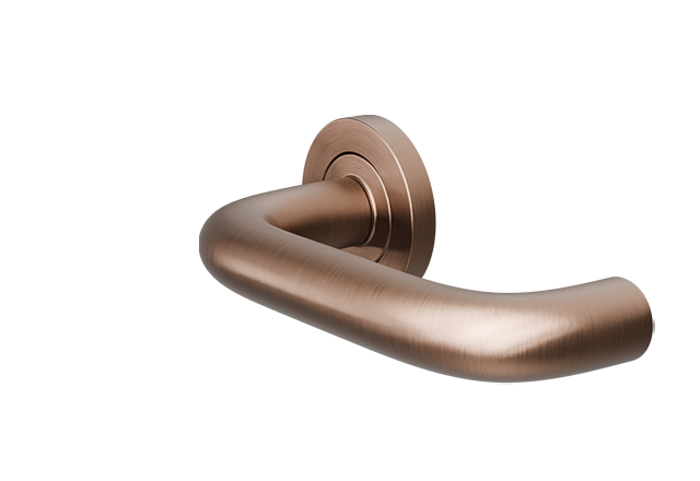 ZOO Brons PVD deurklink Maggiore op rond rozet