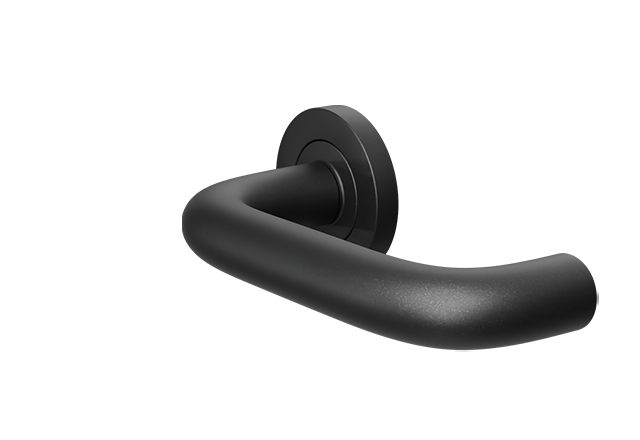 ZOO Matzwarte deurklink Maggiore op rond rozet