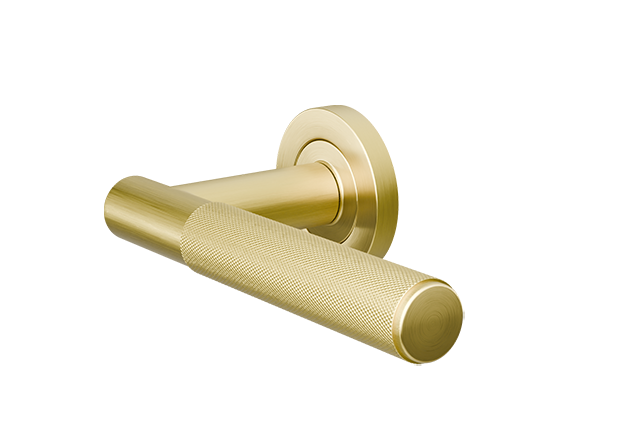 ZOO Messing PVD deurklink Orta op rond rozet