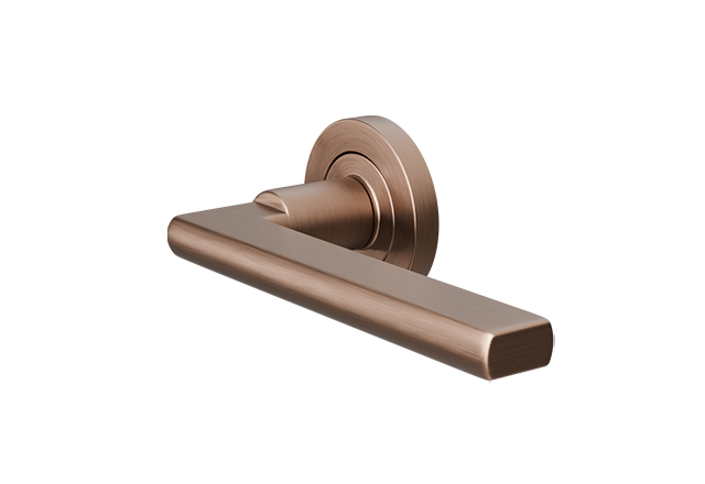 ZOO Brons PVD deurklink Varese op rond rozet