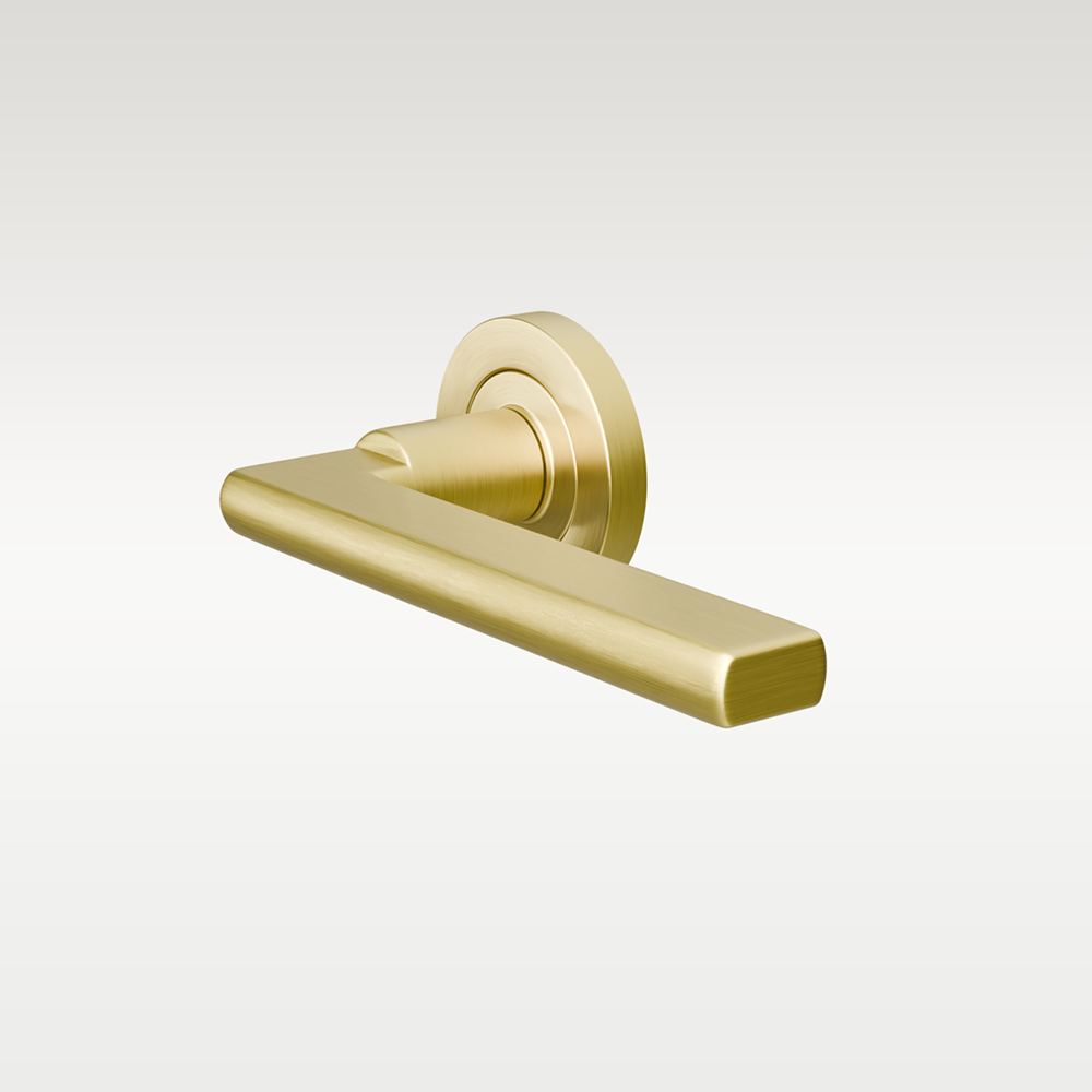 ZOO Messing PVD deurklink Varese op rond rozet