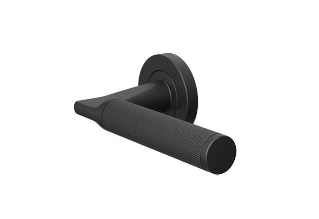 BILBAO deurkruk zwart met rozet